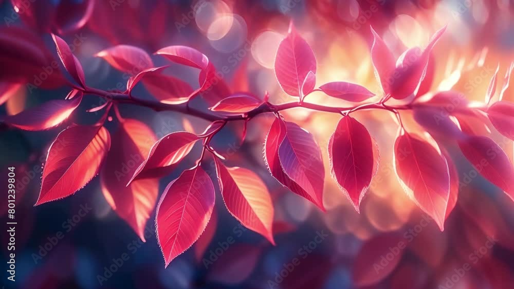 Animated splash screen with pink and purple leaves Animated splash screen with pink and purple leaves