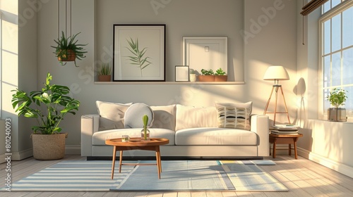 Small Living Room Layout  A 3D illustration demonstrating different layout options for small living rooms