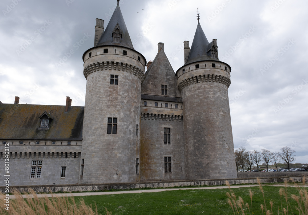 Medieval castle of Sully-Sur-Loire, France. It was built in the 14th century and completed a few centuries later. 