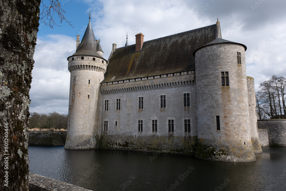 Medieval castle of Sully-Sur-Loire, France. It was built in the 14th century and completed a few centuries later. 