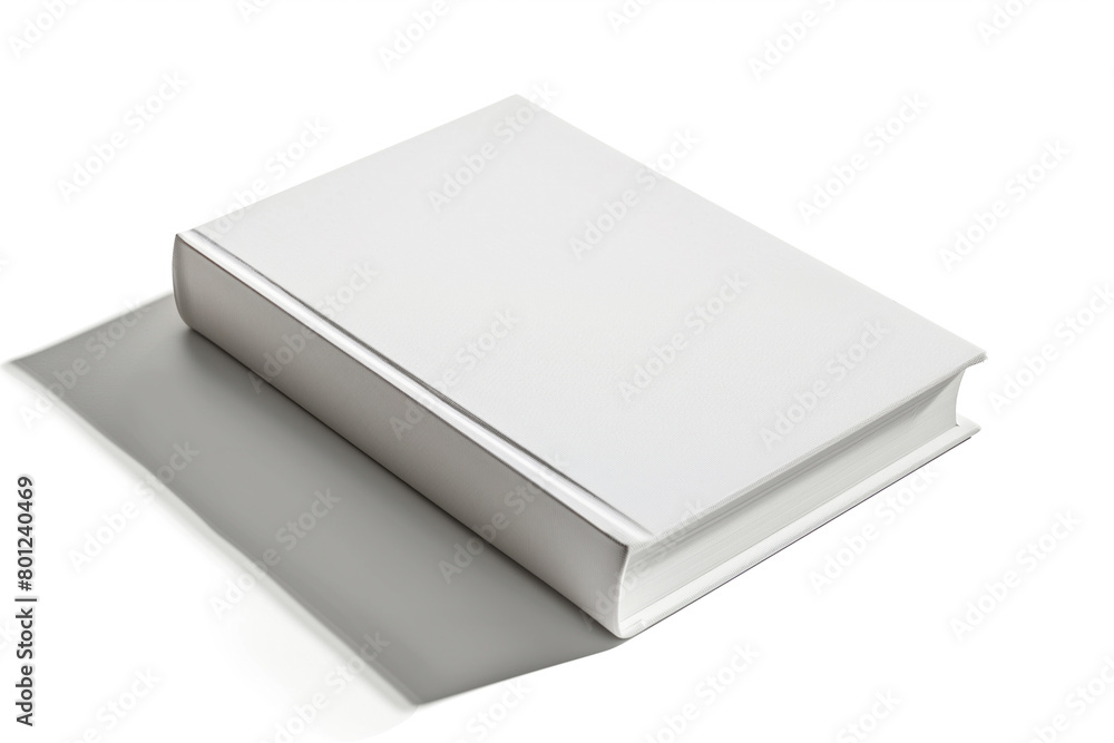 Empty white book on white background Empty white book on white background