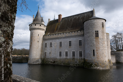 Medieval castle of Sully-Sur-Loire, France. It was built in the 14th century and completed a few centuries later. 