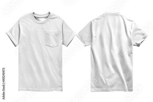 Simplistic white t-shirt with pocket design
