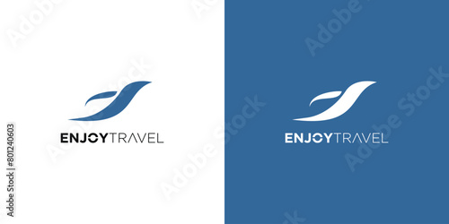 The enjoy travel logo design is unique and modern