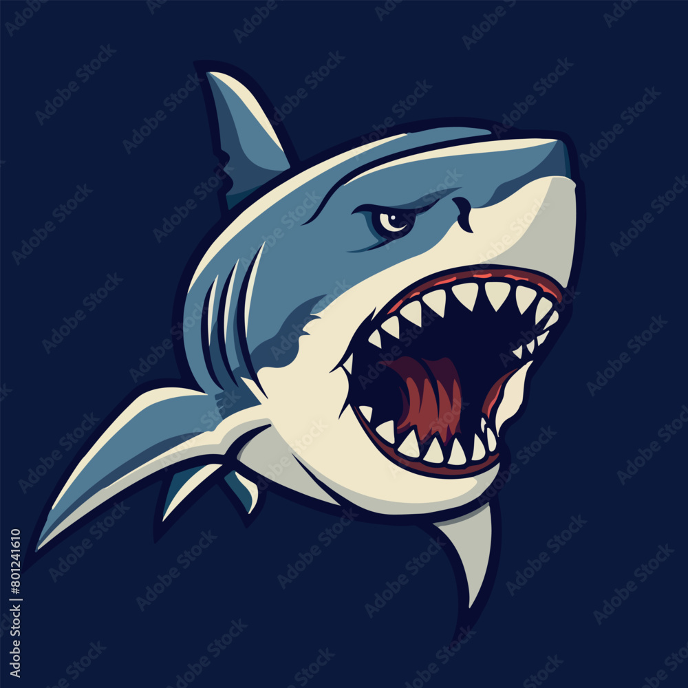 Angry shark mascot vector illustration Angry shark mascot vector illustration