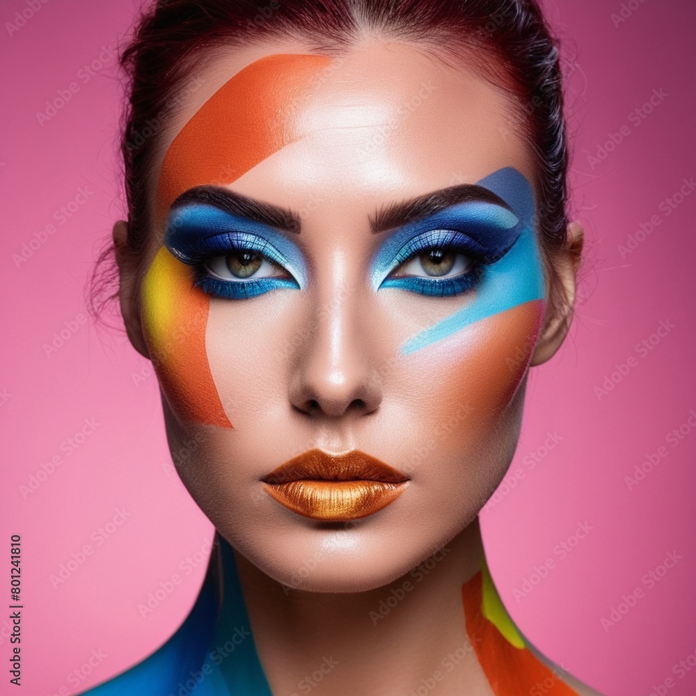 A beautiful face with perfect makeup A beautiful face with perfect makeup