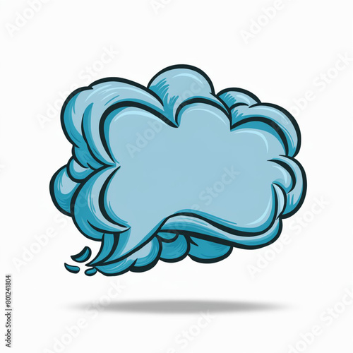 A cartoon illustration of threedimensional smoke