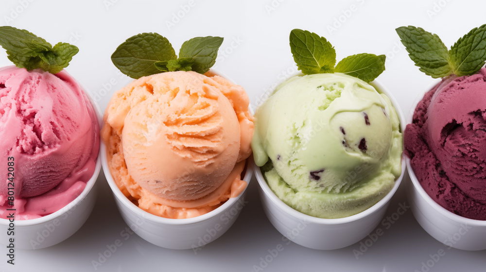 Gelato in the Cup on an Isolated Background Gelato in the Cup on an Isolated Background