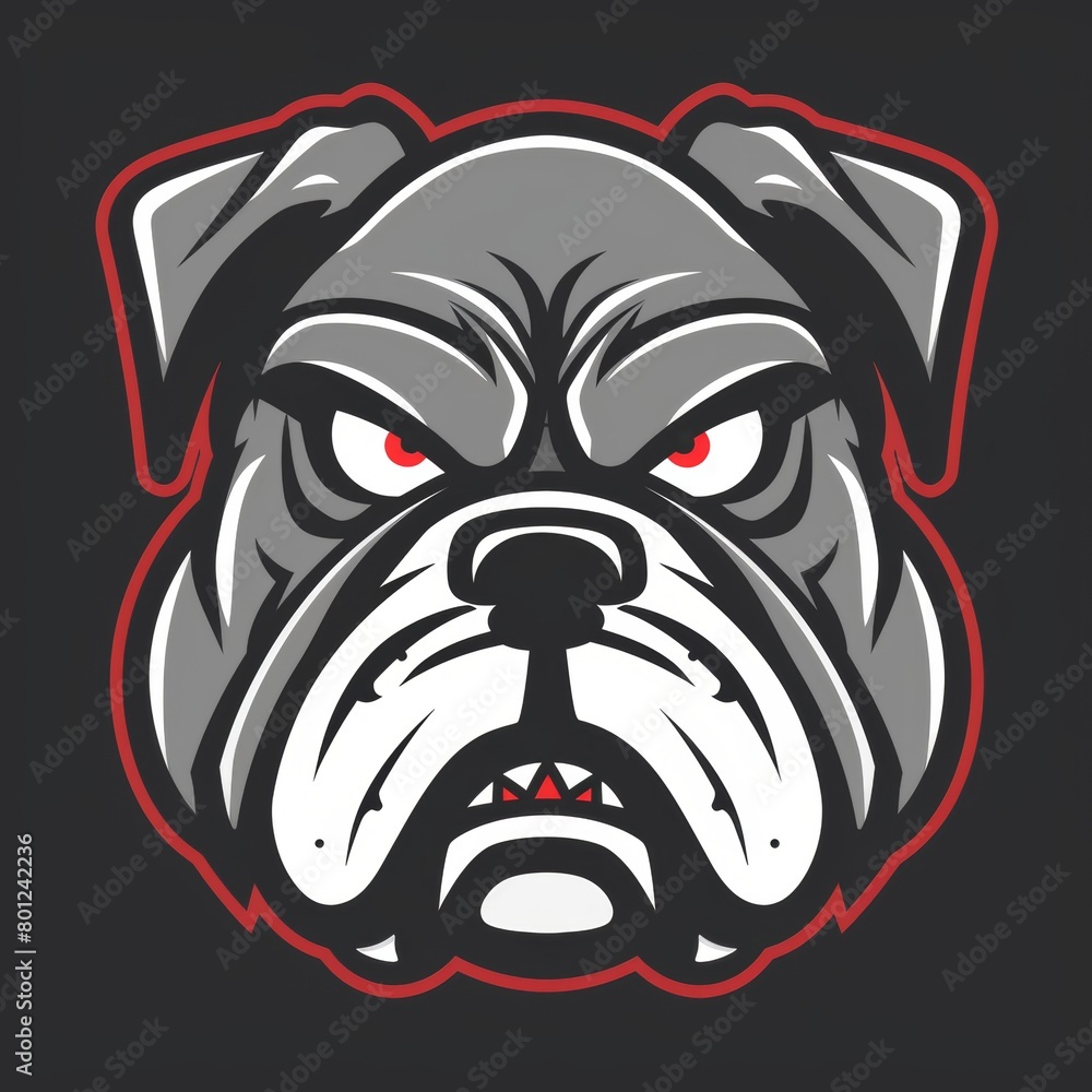 Portrait of bull dog. Vector illustration. Mascot. Logo. Portrait of bull dog. Vector illustration. Mascot. Logo.