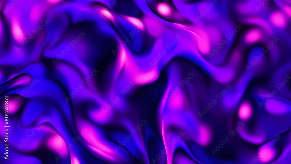 Abstract wavy background in purple and blue hues with a glossy, liquid metal appearance, wallpapers, or graphic design elements. Black blue purple silk satin. Сopy space for text or product Abstract wavy background in purple and blue hues with a glossy, liquid metal appearance, wallpapers, or graphic design elements. Black blue purple silk satin. Сopy space for text or product