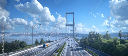 Bosphorus Bridge at Night A Symbol of Intercontinental Connection and Technological Mastery