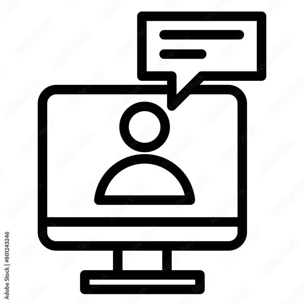 Fototapeta premium Chat Outline Icon