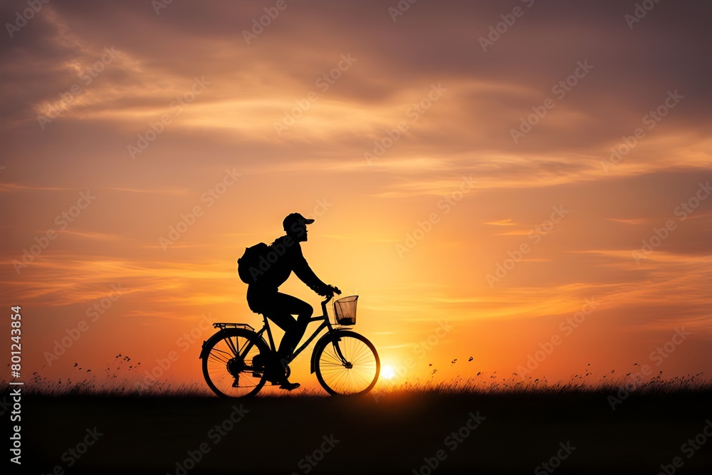 person rides a bicycle