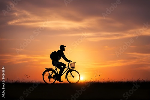 person rides a bicycle