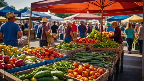 crowded vegetable market © Анастасия Макевич