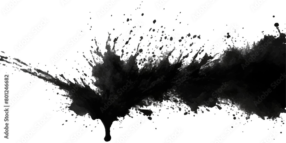 Paint stains black blotch background. Grunge Design Element. Brush Strokes. Vector illustration Paint stains black blotch background. Grunge Design Element. Brush Strokes. Vector illustration