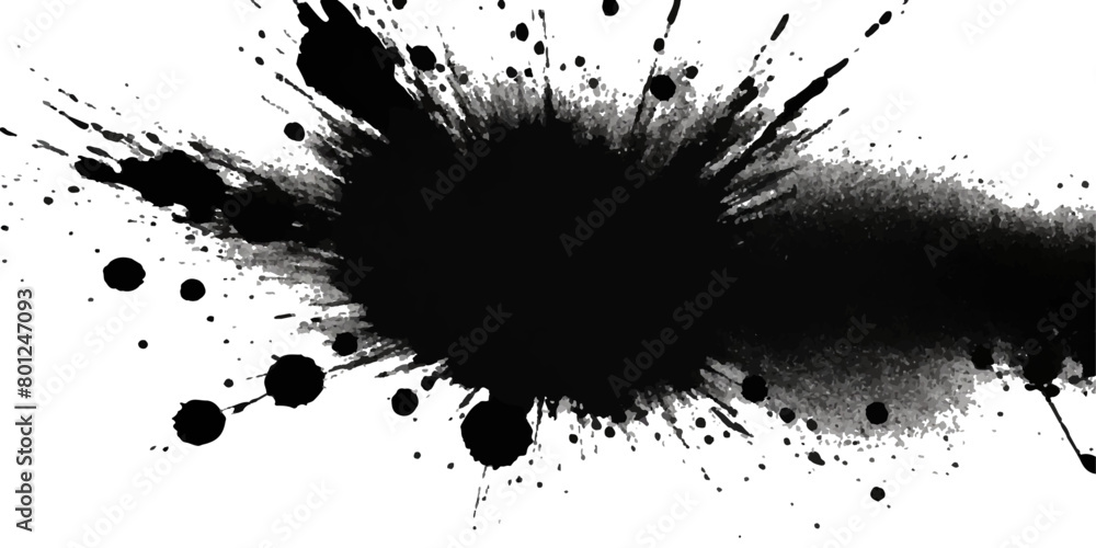 Paint stains black blotch background. Grunge Design Element. Brush Strokes. Vector illustration Paint stains black blotch background. Grunge Design Element. Brush Strokes. Vector illustration