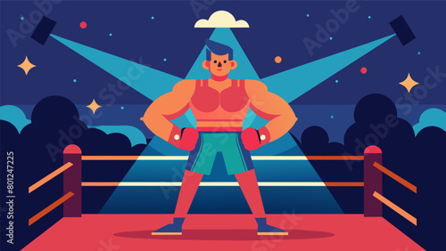A fighter reciting positive affirmations to themselves before stepping into the ring building their confidence and banishing their fears.