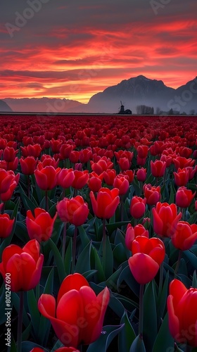 Magnificent Tulip Field Bat...