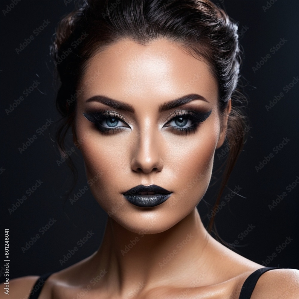 A beautiful face with perfect makeup A beautiful face with perfect makeup