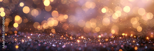 Gentle Almond Optical Bokeh Lights with Sparkle Glitter on Abstract Background, Realistic Ultra HD Imagery