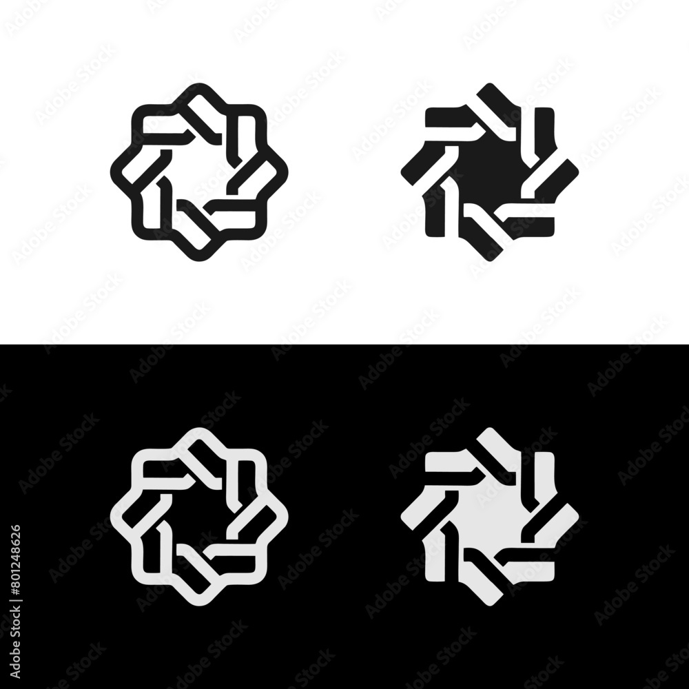 Abstract ornament logo vector. flower geometric icon spa oriental ramadan Abstract ornament logo vector. flower geometric icon spa oriental ramadan