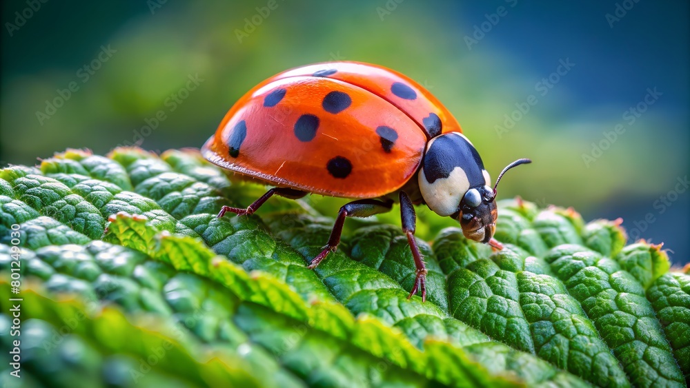 Fototapeta premium ladybug on the leaf, high quality picture. close up