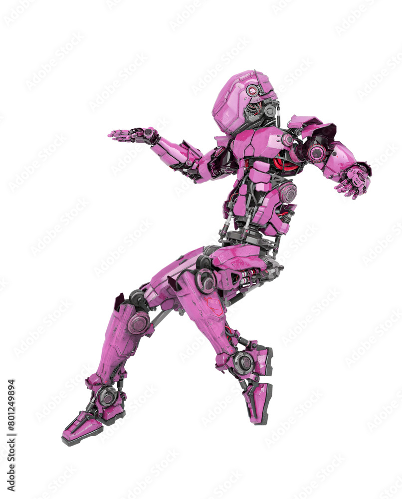 robot soldier is landing robot soldier is landing