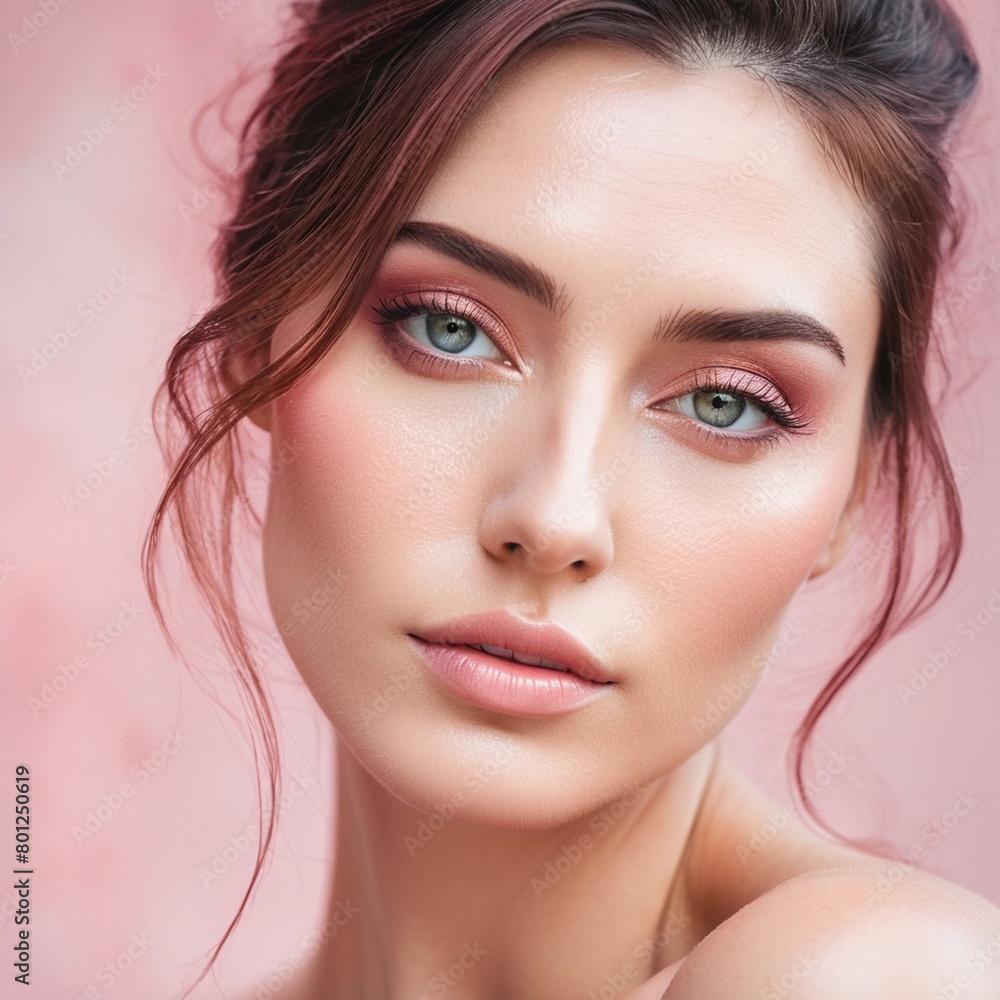 A beautiful face with perfect makeup A beautiful face with perfect makeup