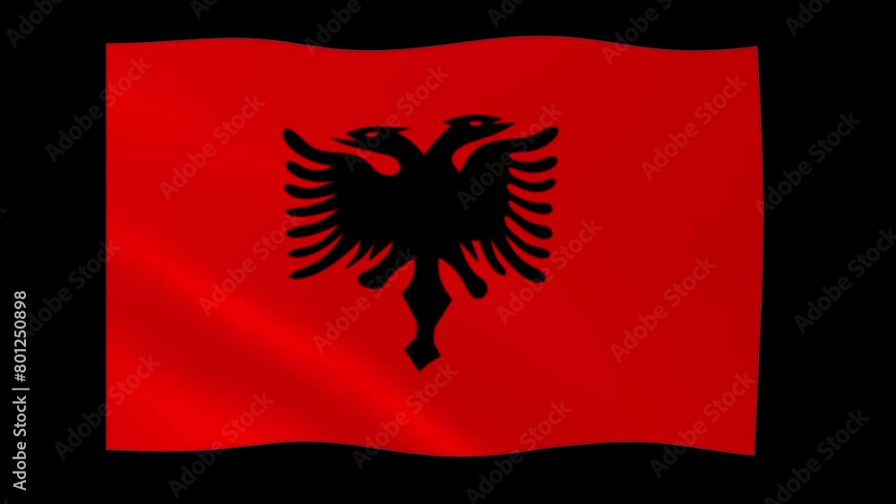 3d albania flag waving cloth texture loop animation, National 3d Close up albania flag waving, albania national flag blowing in the wind, Realistic flag smooth waving seamless loop video 4k 3d albania flag waving cloth texture loop animation, National 3d Close up albania flag waving, albania national flag blowing in the wind, Realistic flag smooth waving seamless loop video 4k