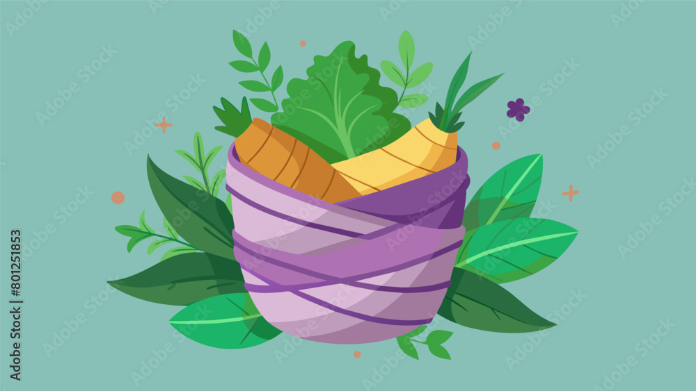 Obraz premium The herbal wraps infused with a blend of detoxifying herbs were specially formulated to enhance the saunas purifying effects resulting in clear.