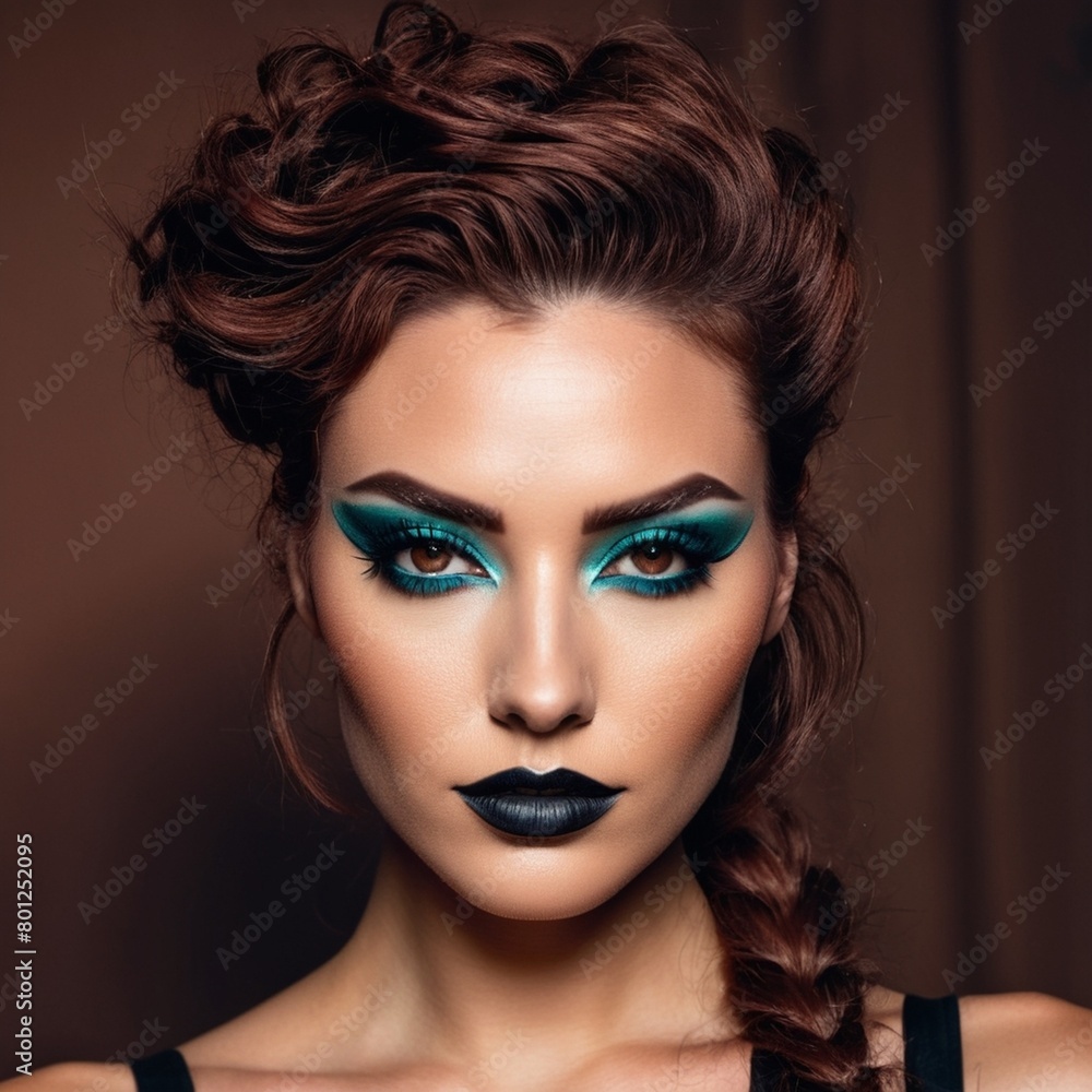 Fototapeta premium A beautiful face with perfect makeup