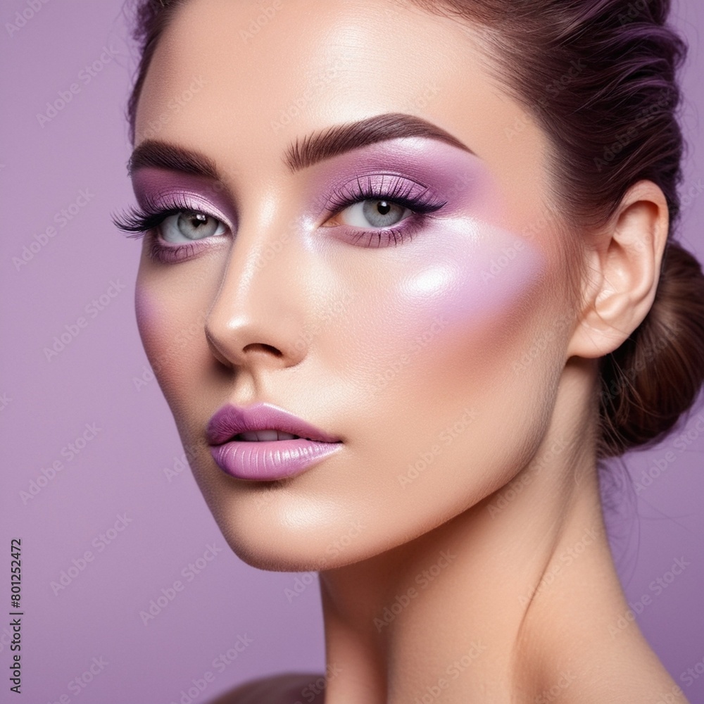 A beautiful face with perfect makeup A beautiful face with perfect makeup