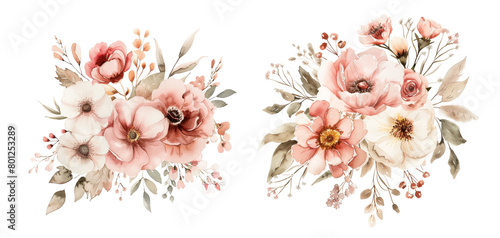 Elegant floral arrangement in pastel tones