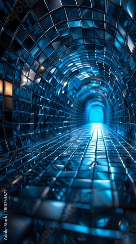 Blue Sci-Fi Tunnel