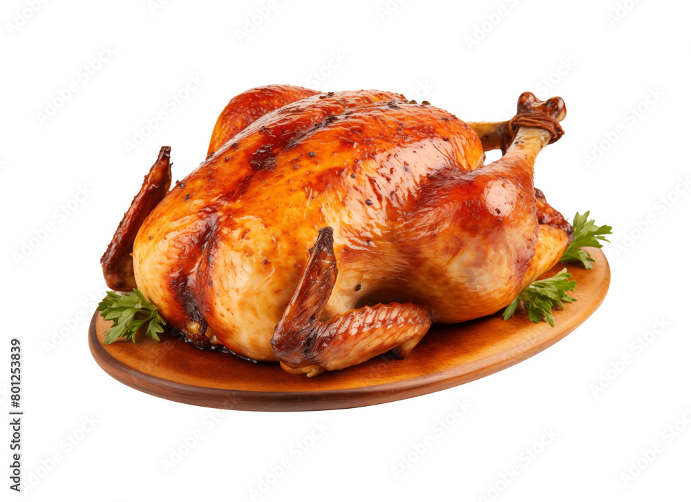 grilled chicken delicious ready to eat served on a plate isolated on a transparent background. Generative AI grilled chicken delicious ready to eat served on a plate isolated on a transparent background. Generative AI