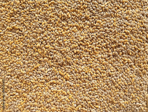 Close-up view of abundant wheat grains forming a textured natural background.