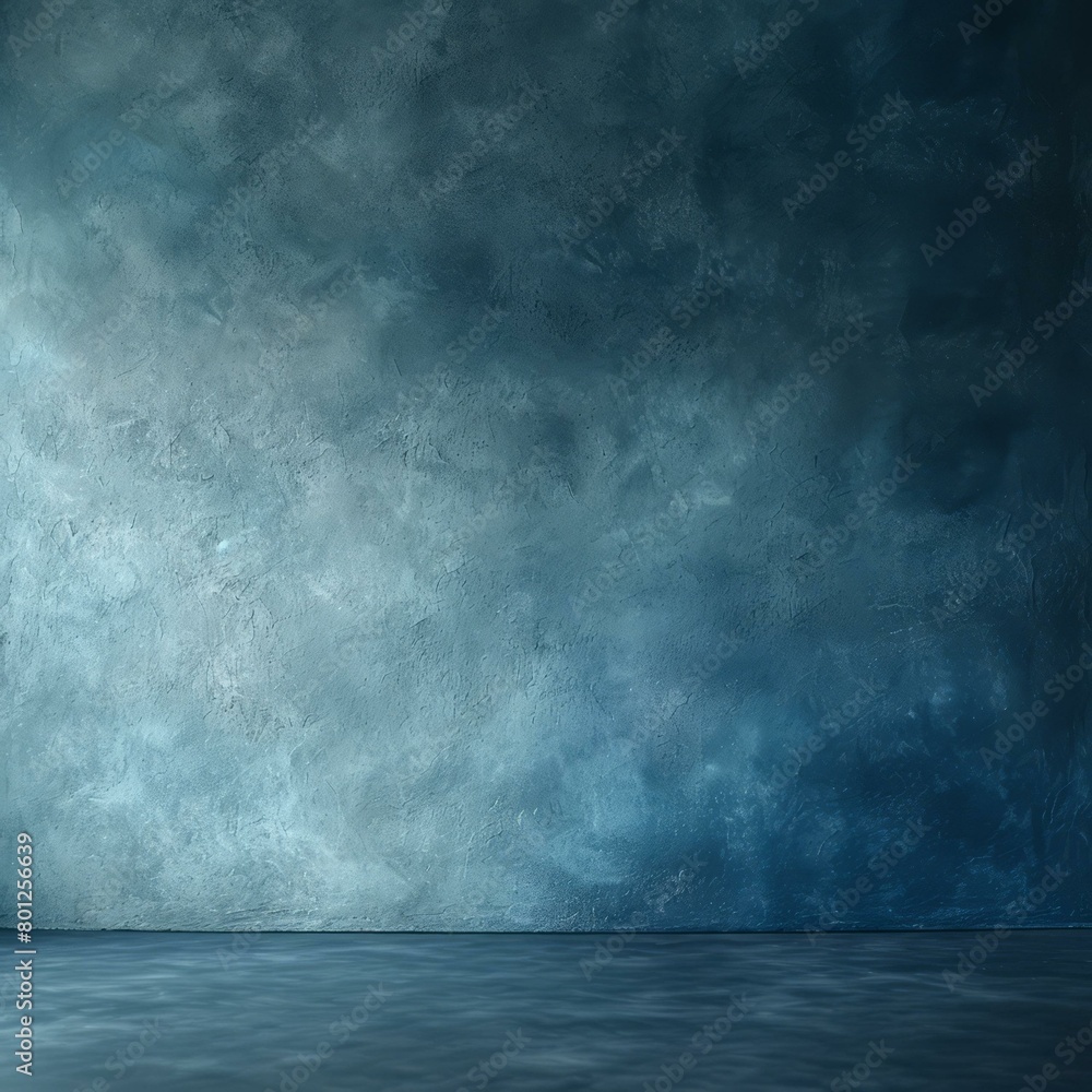 Blue concrete wall and floor Blue concrete wall and floor