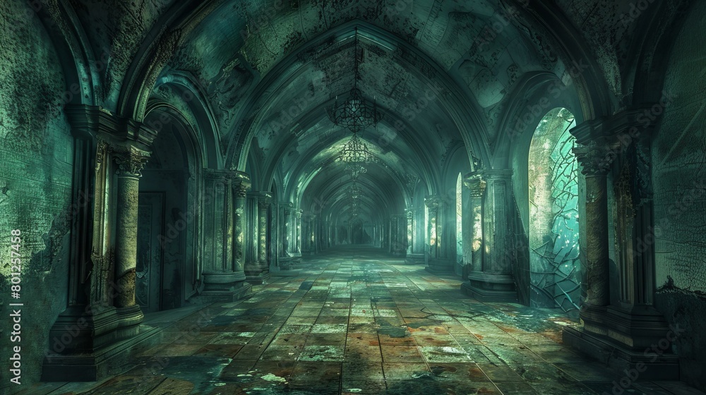 gloomy dungeon hallway corridor castle ruin creepy gloomy dungeon hallway corridor castle ruin creepy