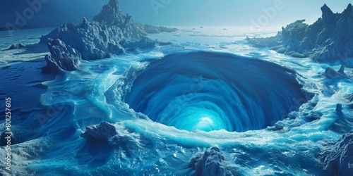 Whirlpool in the Arctic Ocean photo