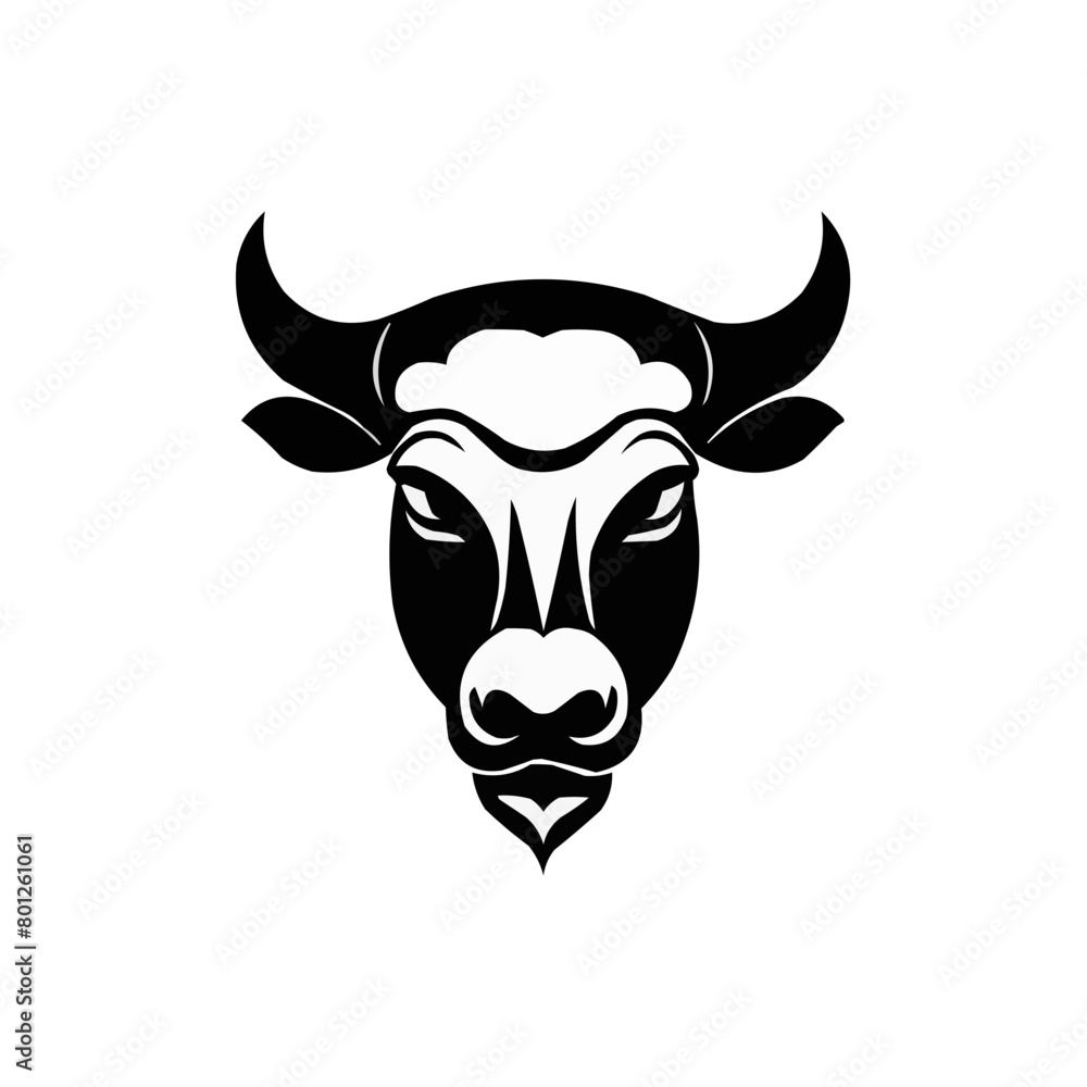 bull head isolated on white canvas | Bull head vector illustration svg bull head isolated on white canvas | Bull head vector illustration svg