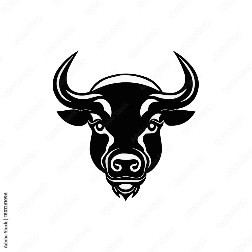bull with horns Vector illustration | Silhouette of a bull head svg black bull with horns Vector illustration | Silhouette of a bull head svg black