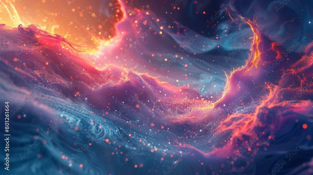 Colorful abstract background image of a nebula