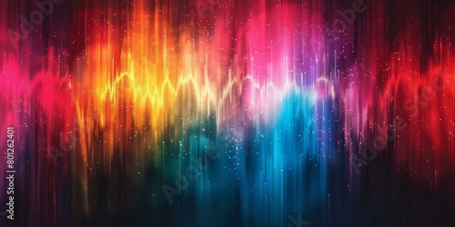 Colorful light and sound wave background