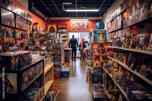 A Vibrant Pop Culture Merchandise Store Overflowing with Fan Favorites from Comics, Movies, and Video Games photo