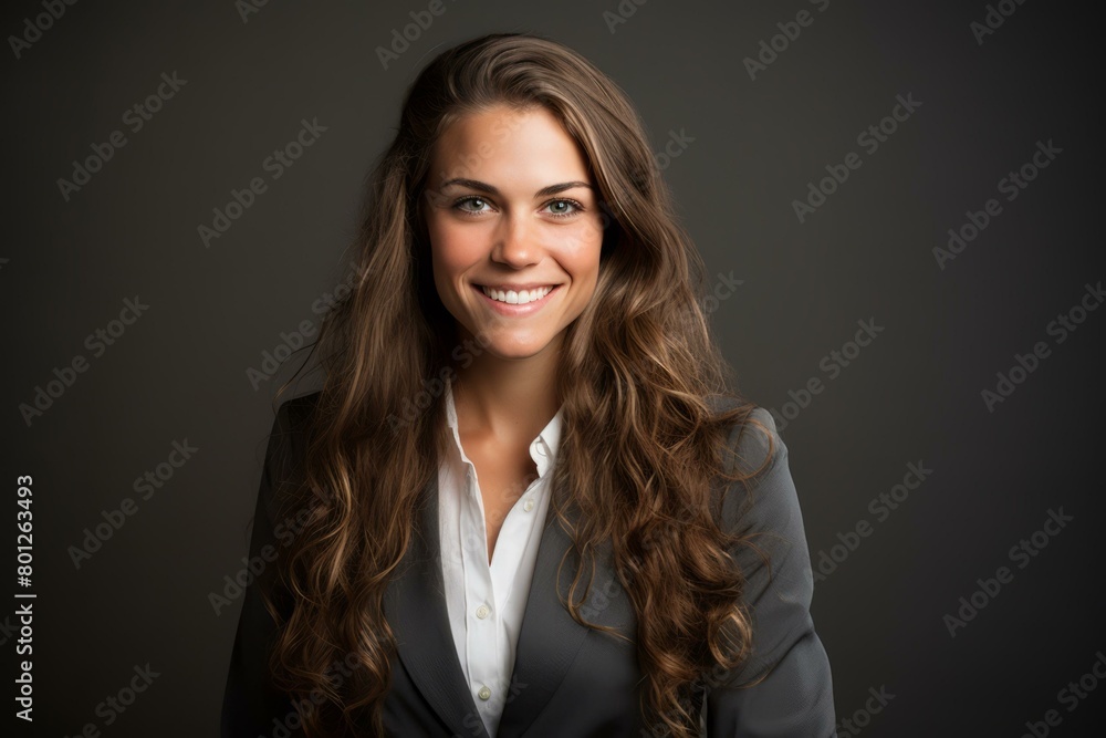 Portrait of a young businesswoman smiling Portrait of a young businesswoman smiling