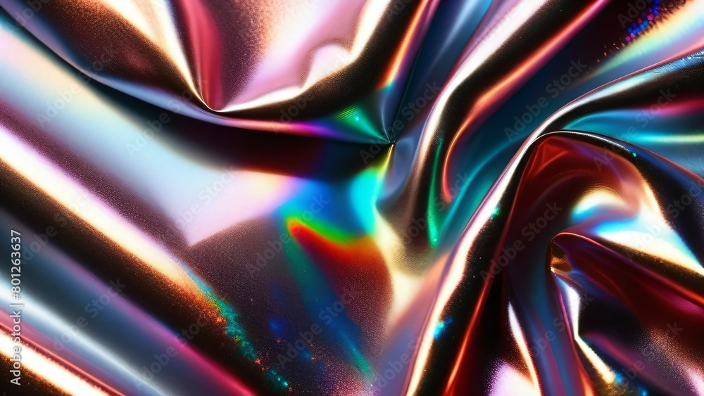 Fototapeta premium Chrome holographic foil sheet