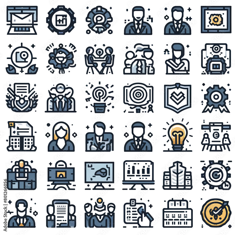 Comprehensive Business and Technology Icon Set Comprehensive Business and Technology Icon Set