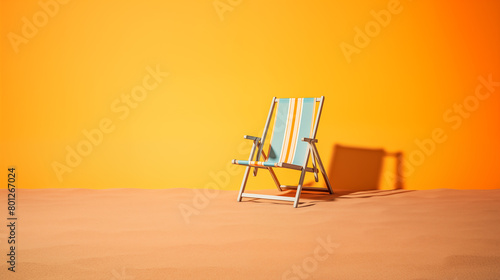 Beach Chair on a Clean Pastel Light
