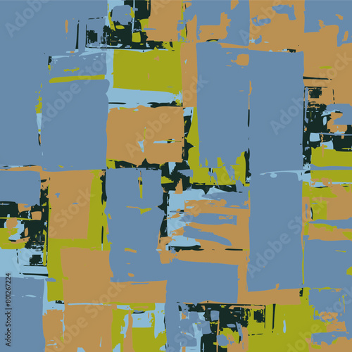Illustration Vecteur Art Abstrait Contemporain Moderne Peinture Tableau Géométrique Multicolore Plan Architecture Paysage Carte Expression